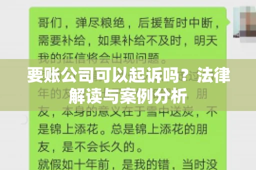 要账公司可以起诉吗?法律解读与案例分析 要账公司可以起诉吗?法律解读与案例分析