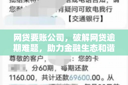 网贷要账公司,破解网贷逾期难题,助力金融生态和谐发展 网贷要账公司,破解网贷逾期难题,助力金融生态和谐发展