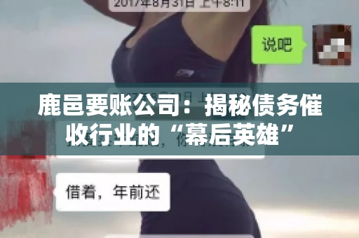 鹿邑要账公司:揭秘债务催收行业的“幕后英雄” 鹿邑要账公司:揭秘债务催收行业的“幕后英雄”