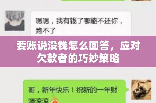要账说没钱怎么回答，应对欠款者的巧妙策略