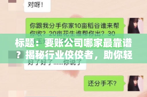 标题：要账公司哪家最靠谱？揭秘行业佼佼者，助你轻松追回欠款